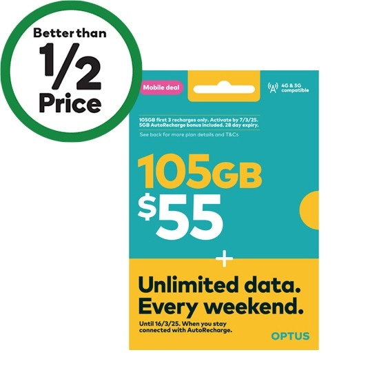 Optus $55 Prepaid SIM Starter KitΔ