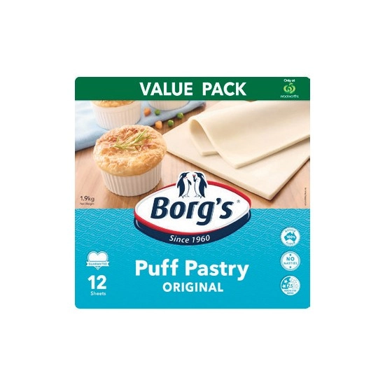 Borg’s Traditional Puff Pastry 1.9 kg – From the Freezer