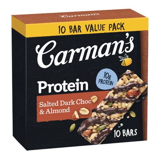 Carman’s Protein Bars Value Pack 360-400g Pk 9-10