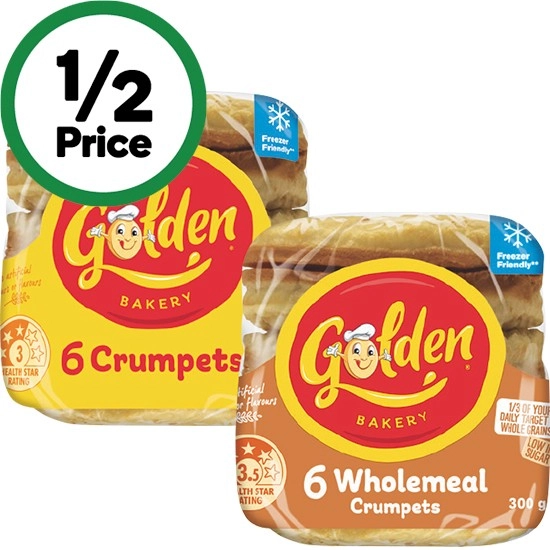 Golden Crumpets Round 300g Pk 6