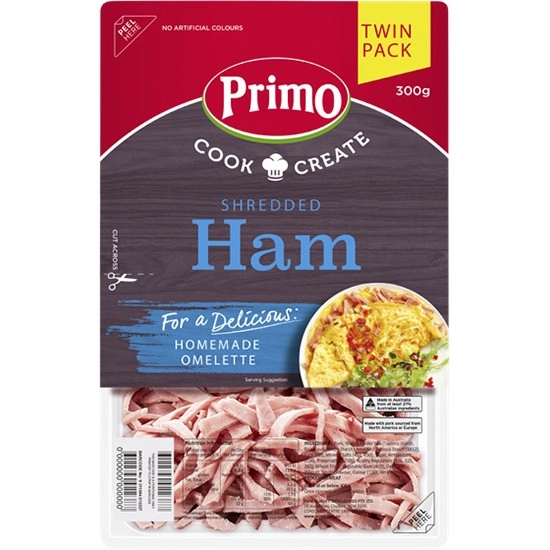 Primo Shredded Ham Cook & Create Twin Pack 300g – From the Fridge