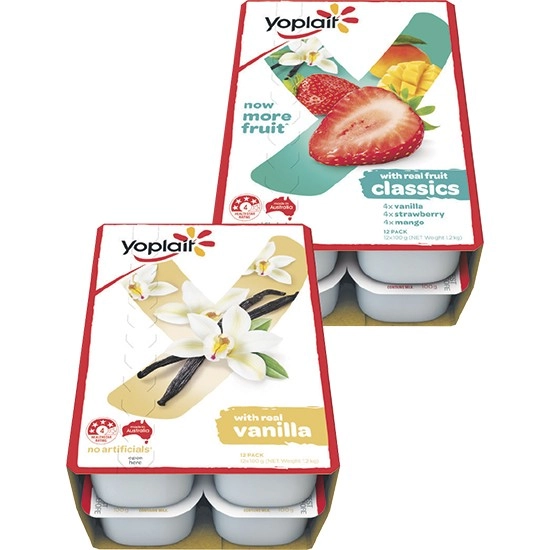 Yoplait Yoghurt 100g Pk 12 – From the Fridge