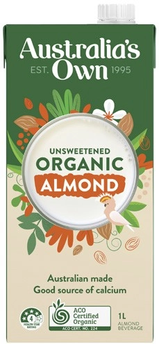 Australia's Own Organic Almond Milk 1 Litre