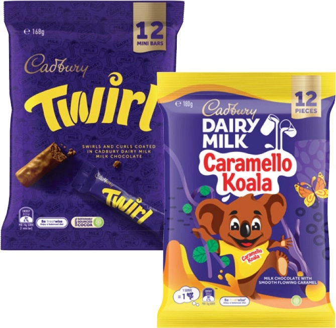 Cadbury Sharepacks 120g-180g