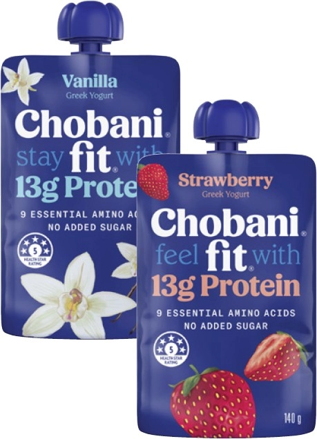 Chobani Fit Protein Yogurt Pouch 140g