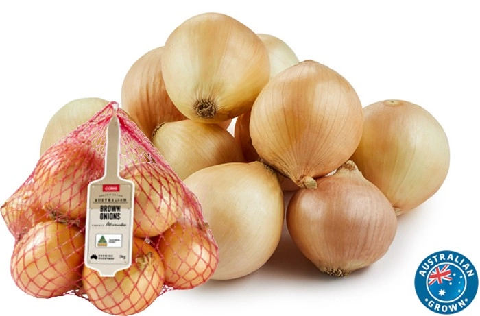 Coles Australian Brown Onions 1kg Bag