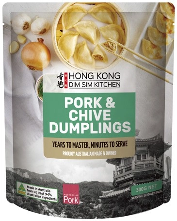 Hong Kong Dim Sim Kitchen Pork & Chive Dumplings 300g