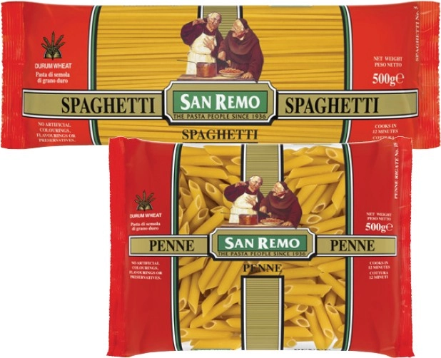 San Remo Pasta 375g-500g