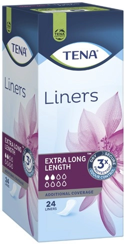 Tena Continence Extra Long Liners 24 Pack