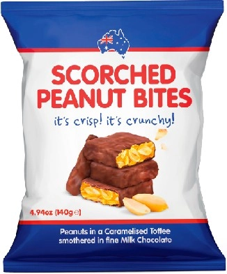 Scorched Peanut Bites Share Pack 140g