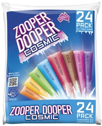 Zooper Dooper Ice Tubes 24 Pack Selected Varieties