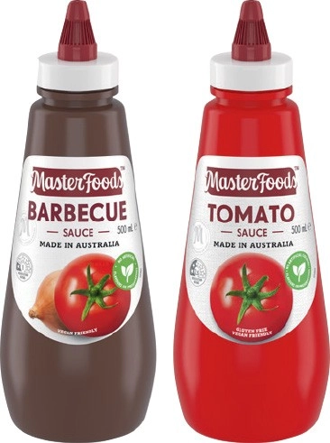 MasterFoods Squeezy Sauce 475‑500mL Selected Varieties