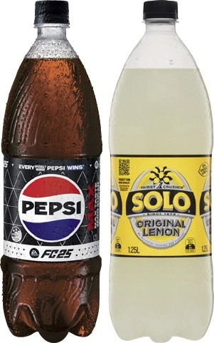 Pepsi or Solo 1.25 Litre Selected Varieties