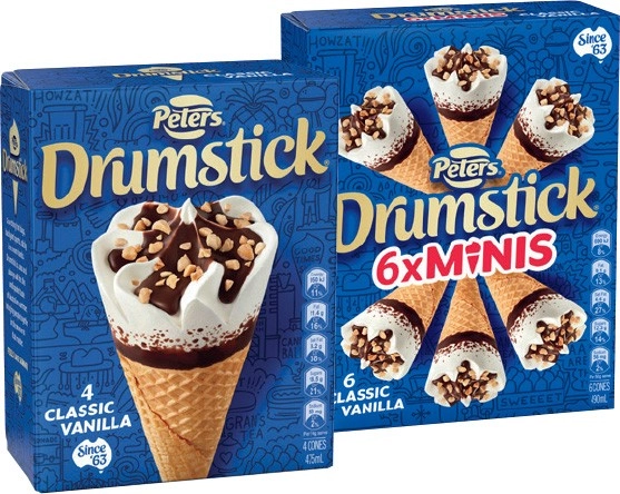 Peters Drumstick 4 Pack or Minis 6 Pack Selected Varieties