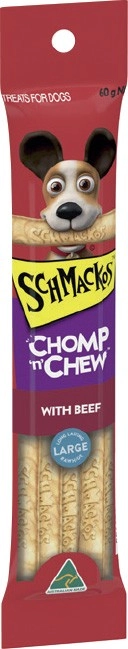 Schmackos Chomp ‘n’ Chew Dog Treats 60g Selected Varieties