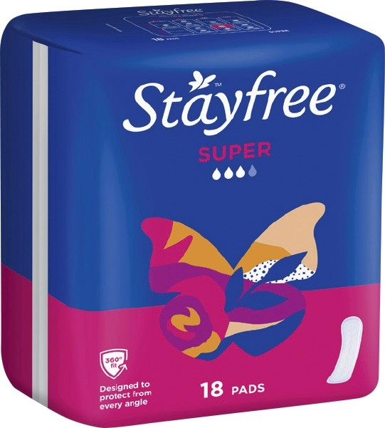 Stayfree Adhesive Pads 18‑20 Pack Selected Varieties