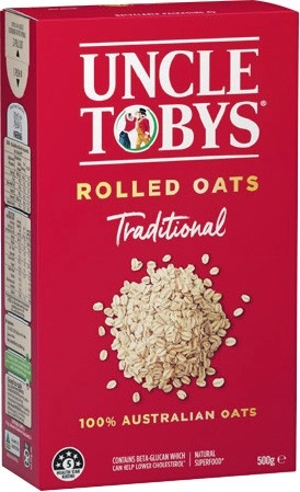 Uncle Tobys Traditional or Quick Rolled Oats 500g