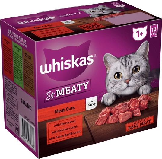 Whiskas So Meaty or So Fishy Wet Cat Food 12x85g Selected Varieties