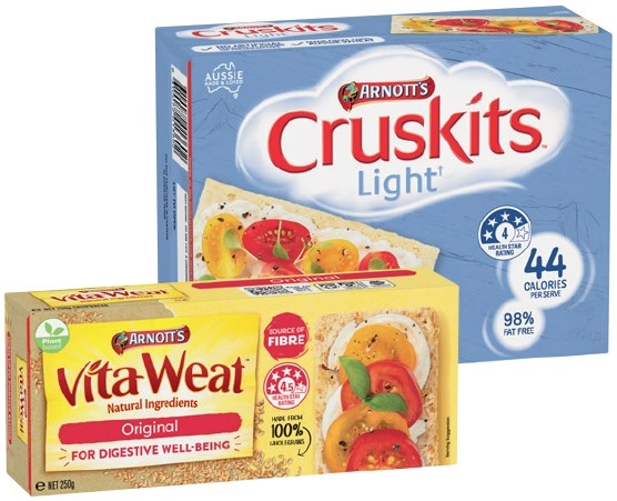 Arnott's Cruskits 125g or Vita‑Weat Crackers 250g Selected Varieties