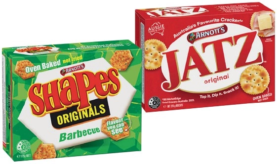 Arnott's Shapes 130‑190g, Clix 250g, Jatz or Savoy 170‑225g Selected Varieties