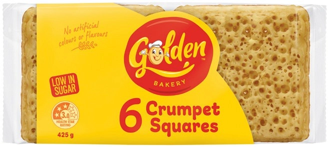 Golden Crumpet Squares 6 Pack