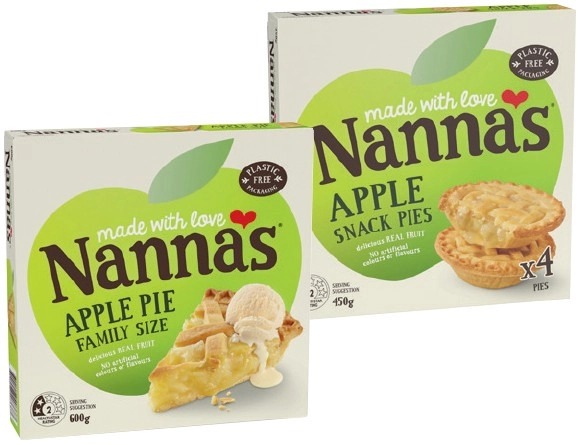 Nanna’s Fruit Pies Family Size 600g or Snack 450g Selected Varieties