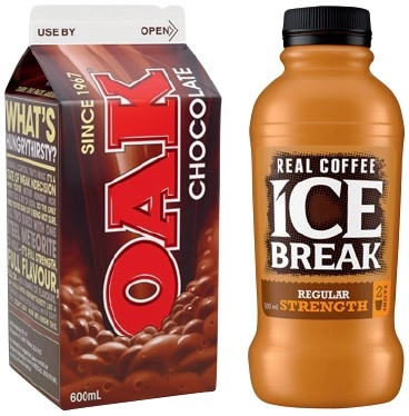 Oak Flavoured Milk 600mL, Ice Break Real Coffee or Breaka 500mL Selected Varieties