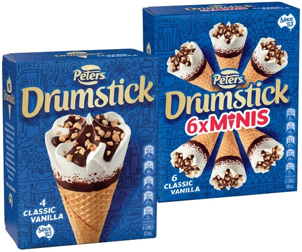 Peters Drumstick 4 Pack or Minis 6 Pack Selected Varieties