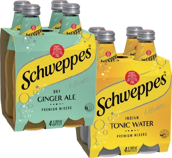 Schweppes Mixers 4x300mL Selected Varieties