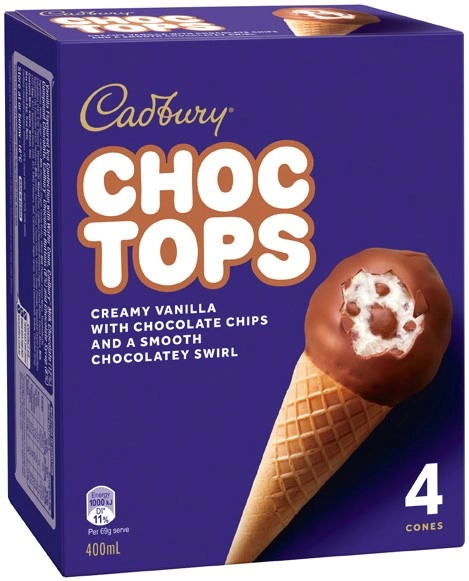 Cadbury Choc Tops 4 Pack