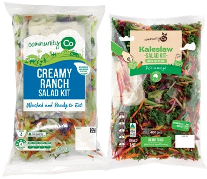 Community Co Creamy Ranch Salad Kit 350g or Kaleslaw Salad Kit 400g