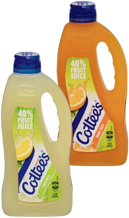 Cottee's Cordial 1 Litre Selected Varieties