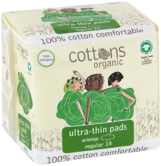 Cottons Organic Ultra‑Thin Pads 12‑14 Pack Selected Varieties