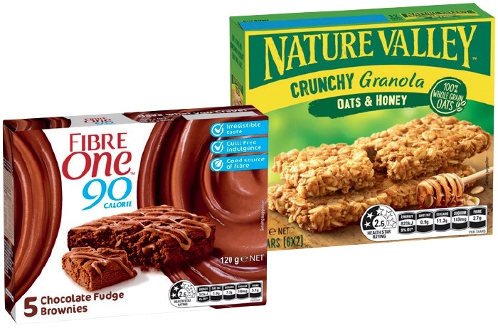 Fibre One Bars 4‑5 Pack, Nature Valley Crunchy Granola 6 Pack or Protein Bars 4 Pack Selected Varieties