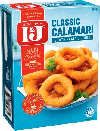 I&J Squid or Fish Pops 250g, Fish Tenders 320g, Calamari or Squid 360g Selected Varieties