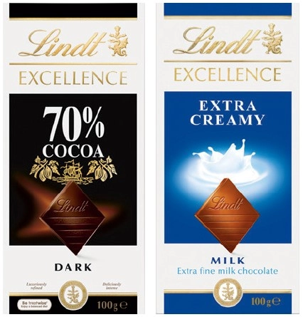 Lindt Excellence 80-100g or Lindor Chocolate Block 100g Selected Varieties