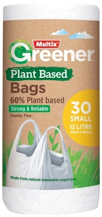 Multix Greener Plant Based Bags Small 30 Pack or Medium 25 Pack