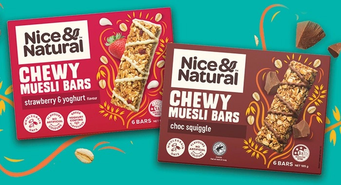 NEW Nice & Natural Chewy Muesli Bars 6 Pack Selected Varieties