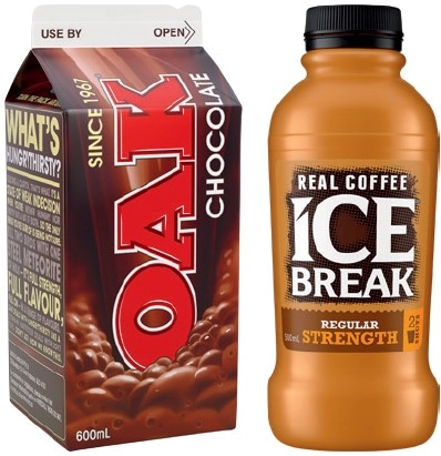 Oak Flavoured Milk 600mL, Ice Break Real Coffee or Breaka 500mL Selected Varieties