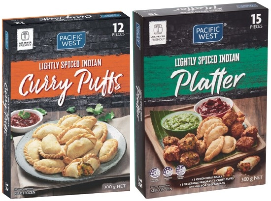 Pacific West Lightly Spiced Indian Platter or Curry Puffs 300g