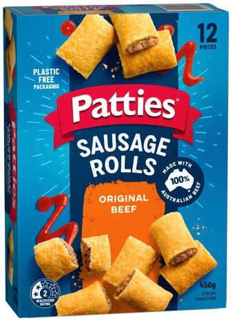 Patties Sausage Rolls, Party Pies, Pasties or Quiches 12 Pack Selected Varieties