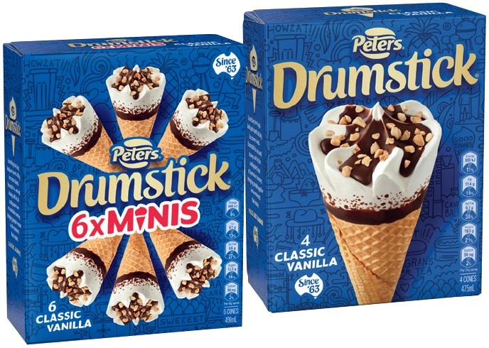 Peters Drumstick 4 Pack or Minis 6 Pack Selected Varieties