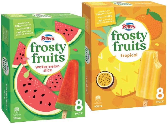 Peters Frosty Fruits 8 Pack or Fruit Stack 6 Pack Selected Varieties