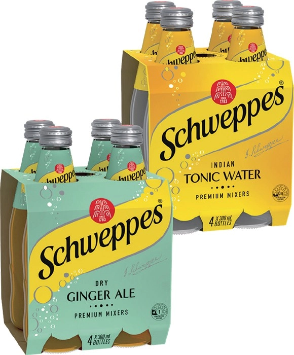 Schweppes Mixers 4x300mL Selected Varieties