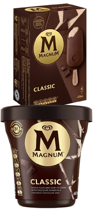 Streets Magnum Ice Cream Stick 4 Pack, Mini 6 Pack or Tub 440mL Selected Varieties