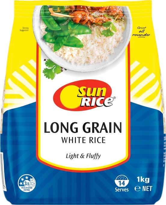 SunRice Long Grain White Rice 1kg