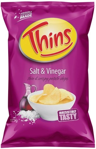 Thins Chips 150‑175g, Onion Rings 85g, CC's Corn Chips 175g, Cornados 110g or Tyrrells Potato Crisps 165g Selected Varieties