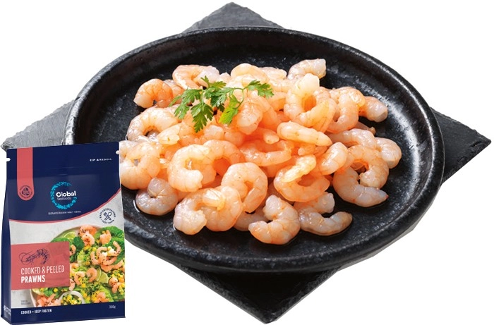 Global Seafoods Cooked & Peeled Prawns 300g