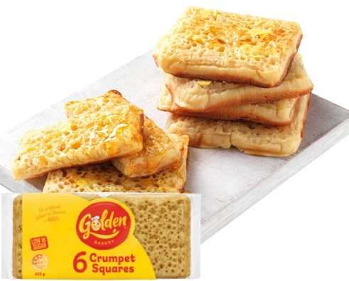 Golden Crumpet Squares 6 Pack