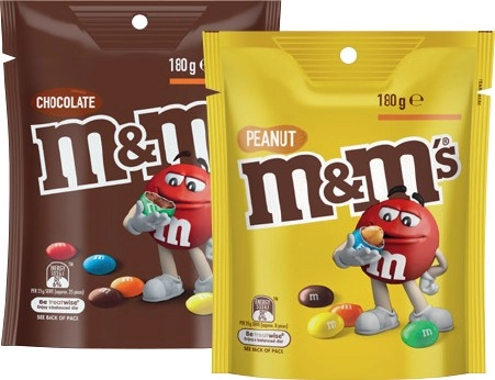 M&M’s 120‑180g, Maltesers 120‑140g, Pods 160g or Skittles 120‑200g Share Pack Selected Varieties